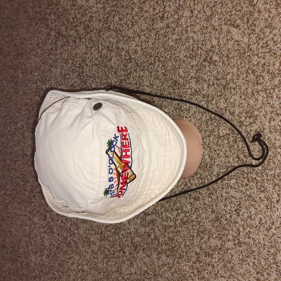 It's 5 O'Clock Somewhere Embroidered Beige Sun Hat - Picture 4 of 10